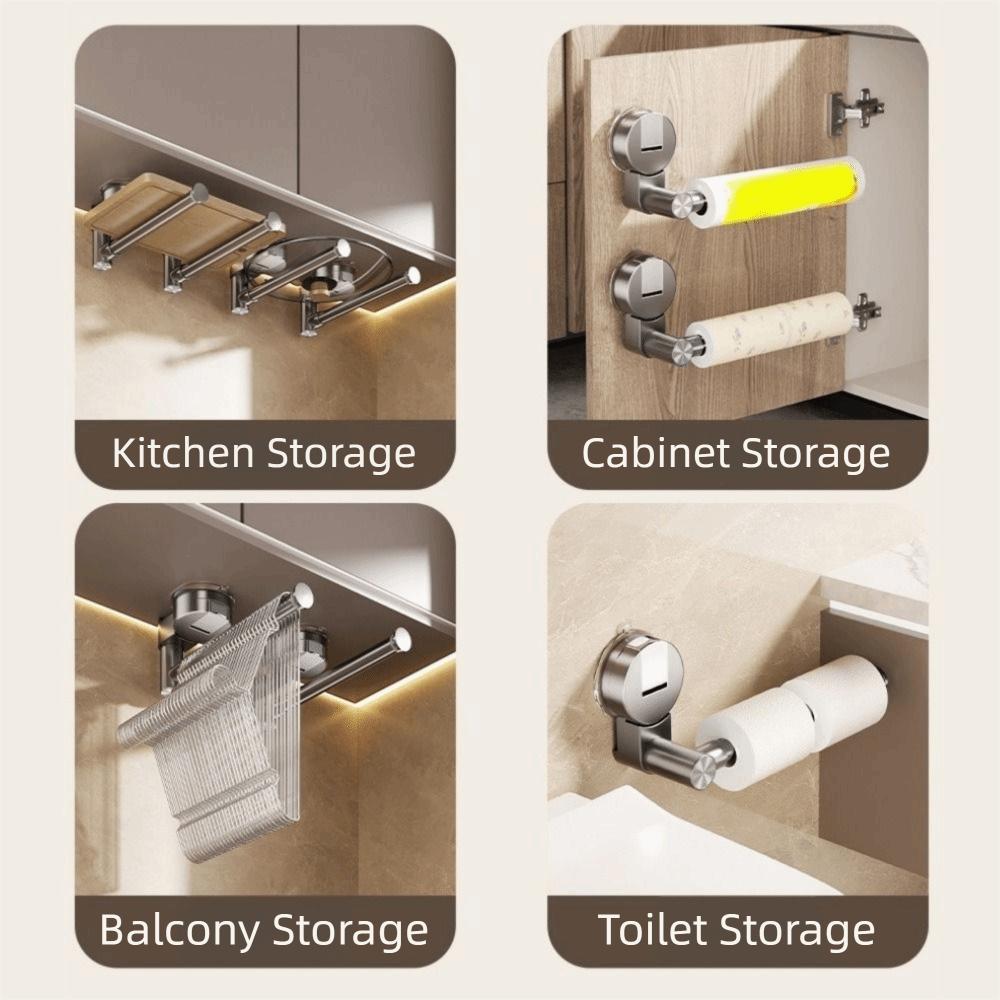 Retractable Cling Film Storage Rack Wall Mounted Paper Roll Holder Roll Paper Dispenser  RV Use