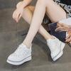 2025 Women's Genuine Leather Rhinestone Espadrilles: Versatile, Casual Spring/Autumn Sneakers