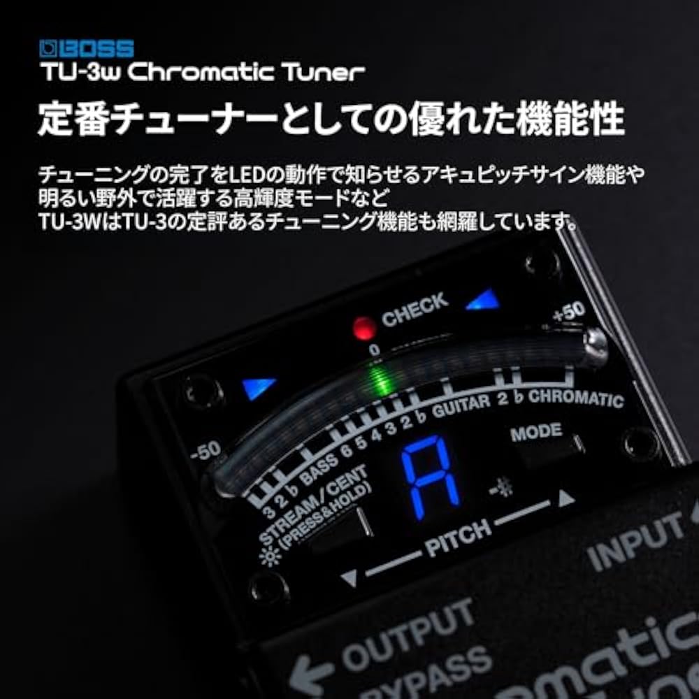 BOSS Boss Waza Craft Chromatic Tuner TU-3W Buffer/True Bypass Switching Technique Craft Guitar/Ba...