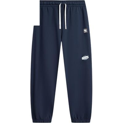 Badfive Mid-Rise Loose Fit Cuffed Knit Sports Pants Men Bottoms Deep-Navy-Blue AKLU203-6