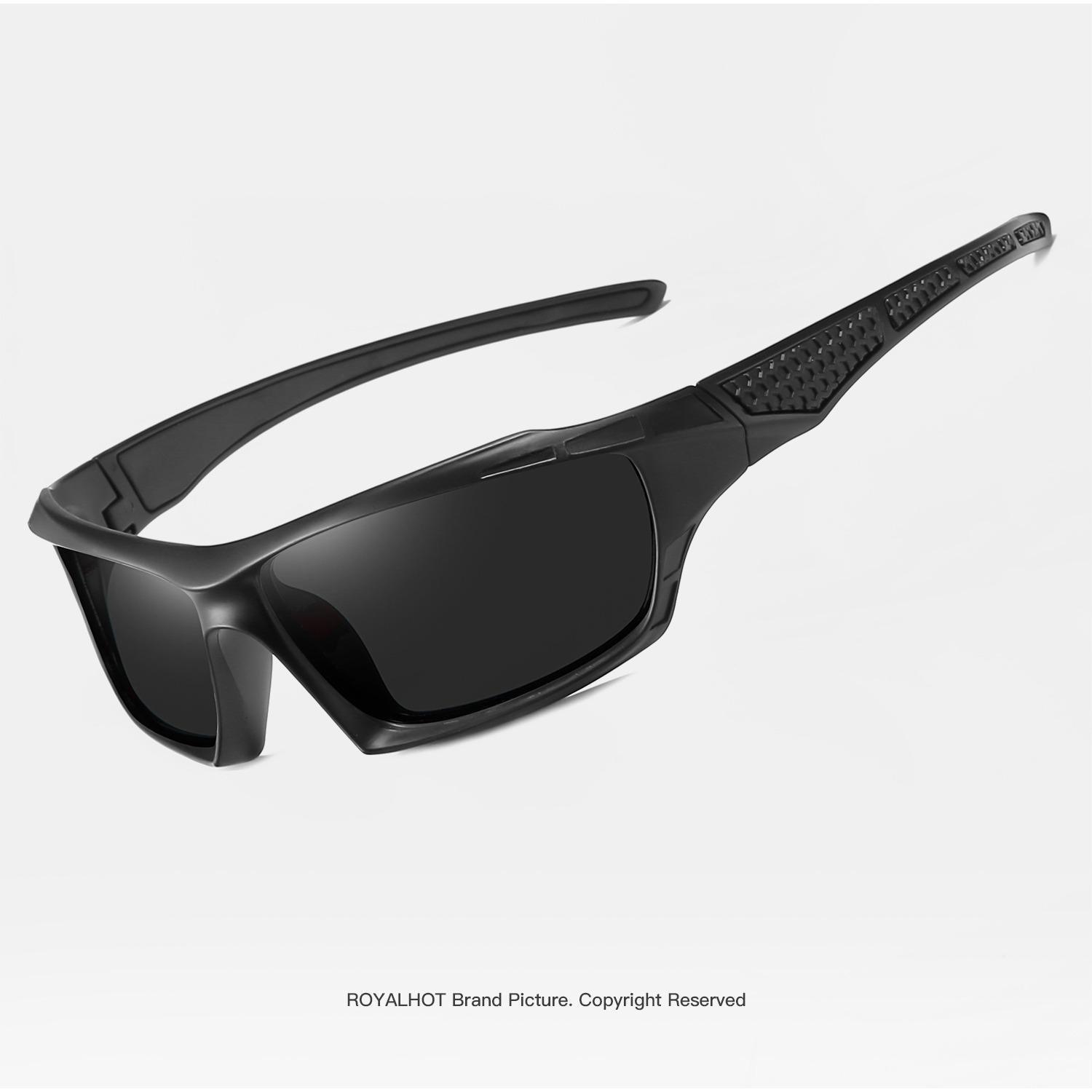 RoyalHot унисекс поляризационные новые спортивные солнцезащитные очки в стиле ретро — фото 18