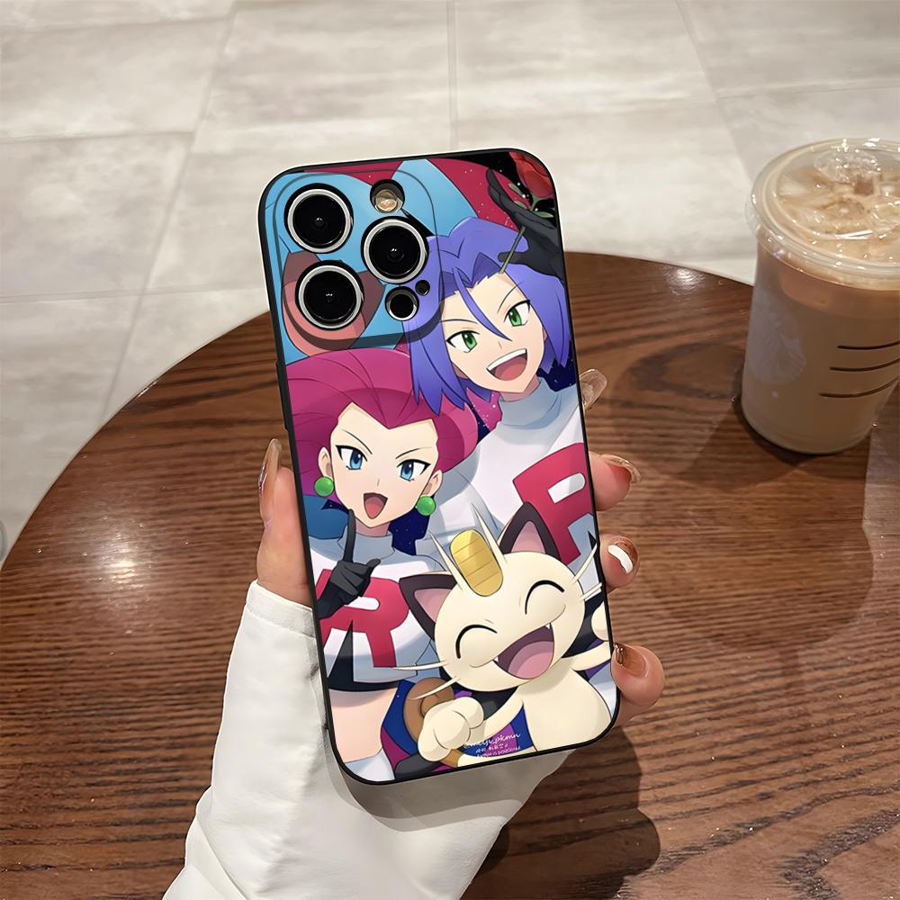 Cartoon Team Rocket Phone Case For Iphone 16 Pro Max 14 12 15 Plus 17 Pro Max 13 Pro 11 Xr X Xs 8 7 Plus Back Cover