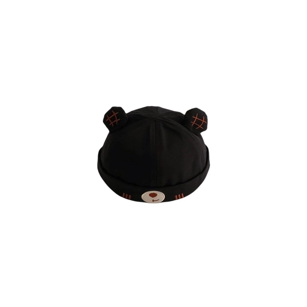 Adjustable Baby Docker Cap Cartoon Kids Beanie Cap Fashion Toddler Melon Hat  Spring Summer чёрный