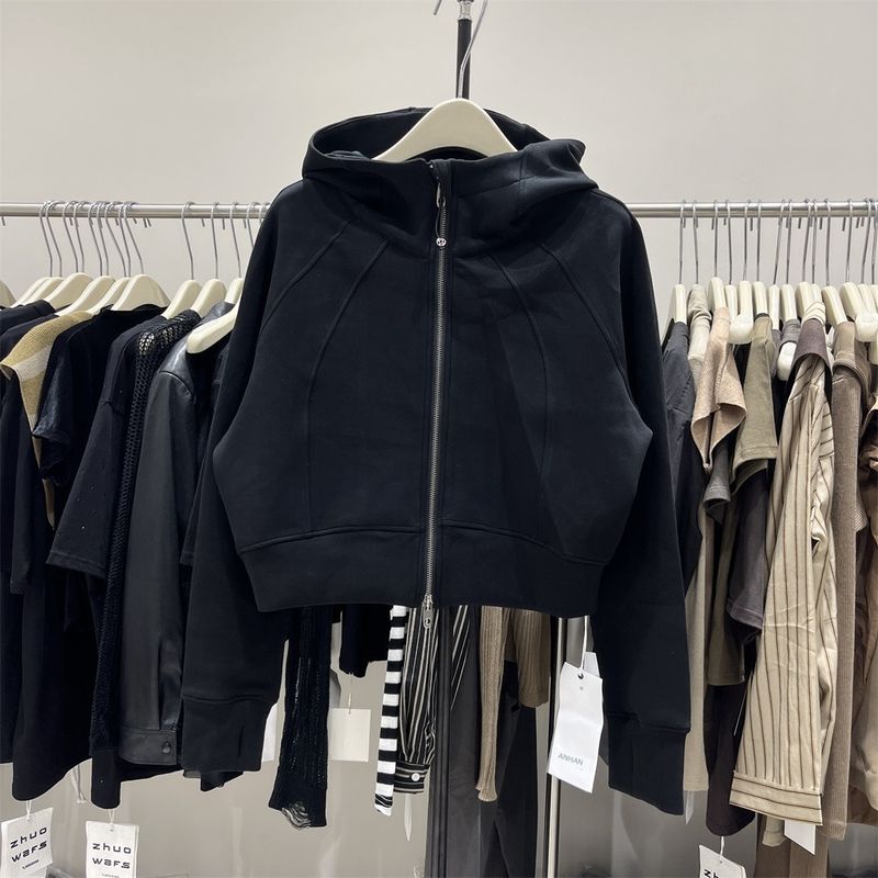 

Джимо Пинг для свитера кардигана женская мода весна и осень 2025 новый приход свободный необычный маленький мужской укороченный пиджак топ Black S