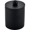 Qtip Holder Cotton Swab Canister Black, Resin Bathroom Canister Vanity Storage Jars Organizer for Cotton Ball,Cotton Swab,Bath Salts
