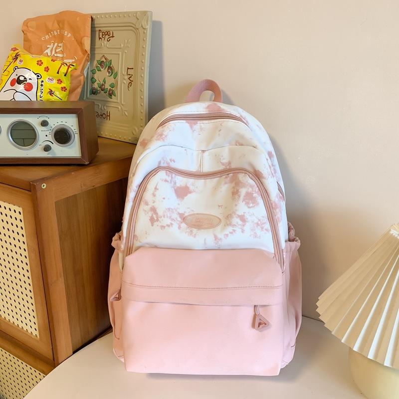 School Bag Girl Junior High School Student Large Capacity High School Backpack Graffiti Cute High School College Student Casual Backpack