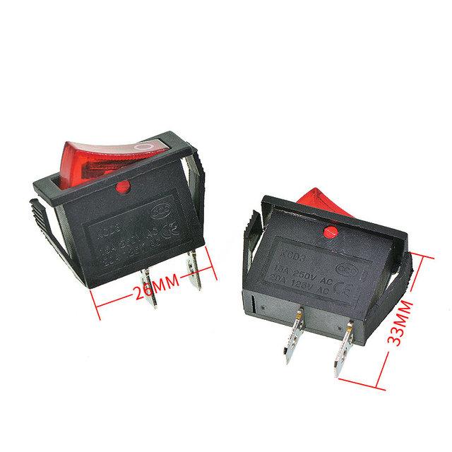 Stlxy KCD3 Rocker Switch ON-OFF 2 Position 3 Pin Electrical equipment With Light Power Switch 16A 250VAC/ 20A 125VAC