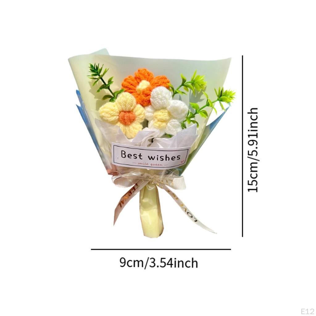 Häkelblumen Deko Strickblumenstrauß Muttertagsgeschenk von Tochter Sohn