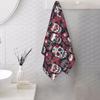 Sugar Skull Pattern Red Soft Face Towel Quick Dry Pool Bath Cotton Towels Absorbent