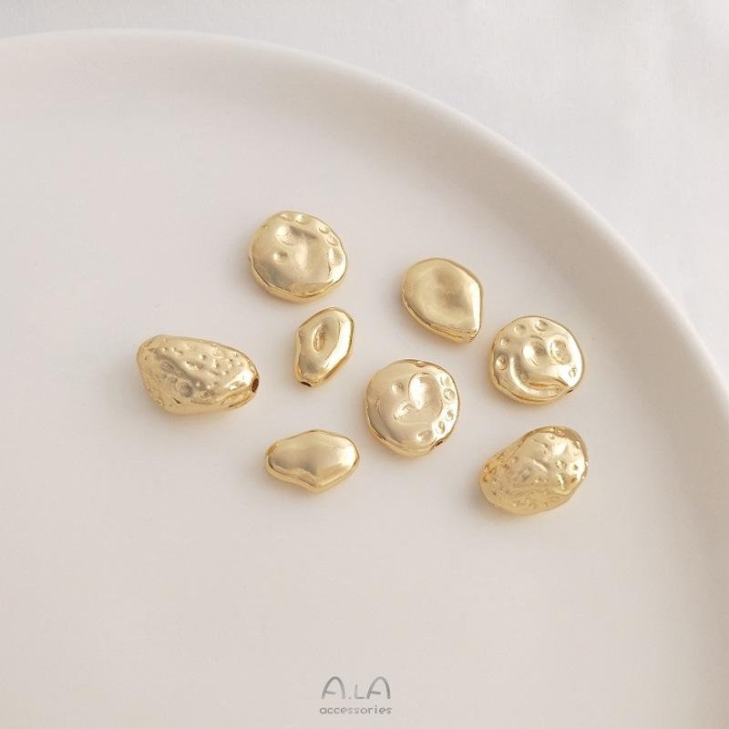 

14K Gold-Filled Irregular Spacer Beads for DIY Baroque Pearl Jewelry