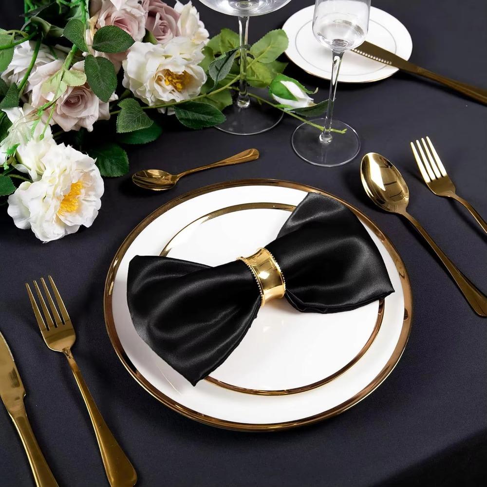 10pcs Soft Satin Napkin 30x30cm Table Napkins High-end Dinner Napkins  Event