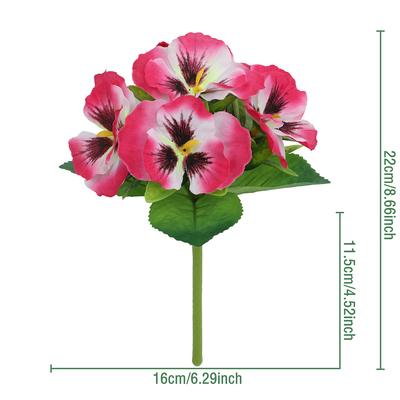 Decorative Flowers Decorative Blooms Silk Pansy Flowers Suitable For Arrangements Multi-use Centerpiece Decor For Home Decor