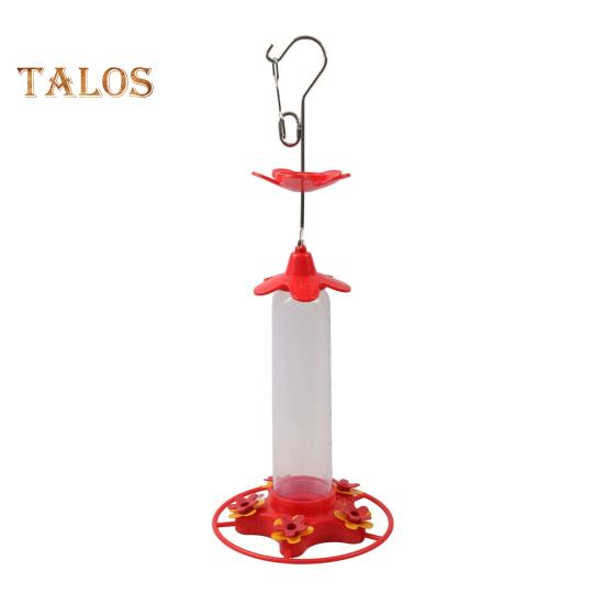 

Кормушка для колибри для улицы, герметичная пластиковая кормушка для птиц с 5 отверстиями для кормления цветов и рвом для муравьев для внешнего декора сада C