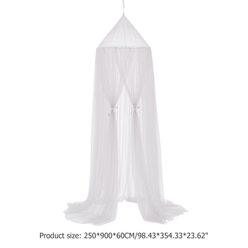 Dome Bed Canopy Polyester Mosquito Net Princess Tent Bedcover Curtain Foldable Elegant Fairy Lace Dossels Kids Room