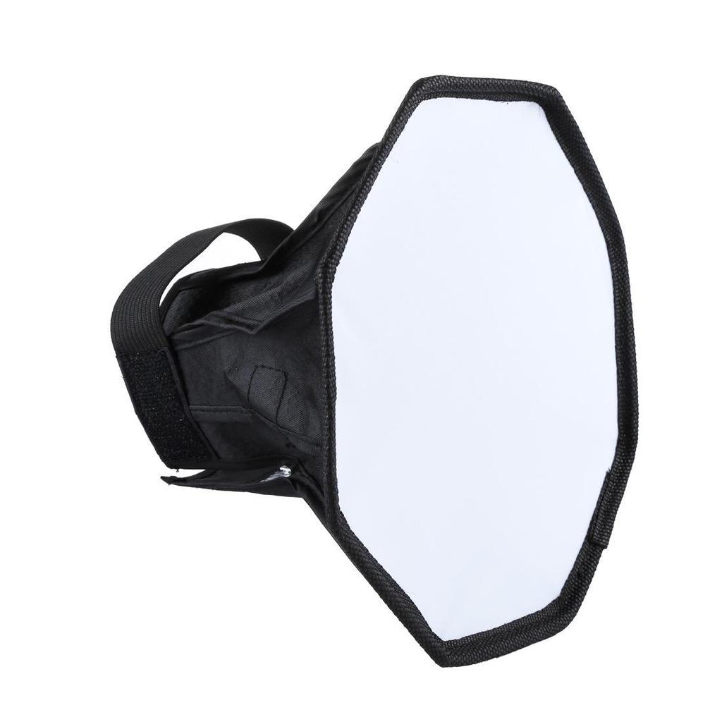 20cm Foldable Octagonal Double Layer Camera Softbox for Off-Camera Flash Photography