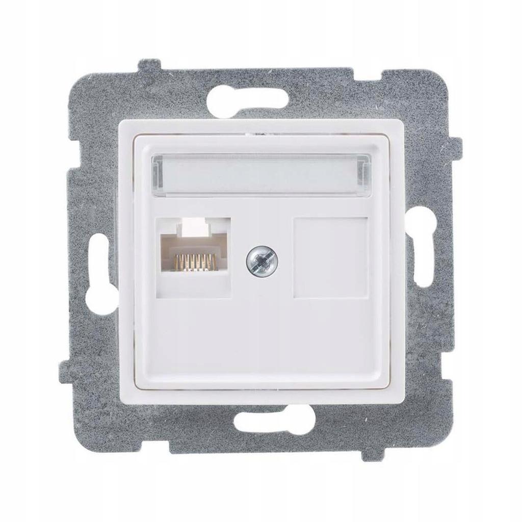 Polmark Rosa Internet Socket Rj45 White 1 Pc