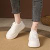 Fashion platform white shoes women's autumn and winter lace-up versatile student height-increasing casual shoes big head wear-resistant sports board