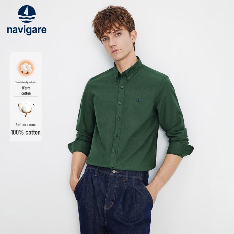 

Navigare Men s Brushed Cotton Long Sleeve Shirt L/40