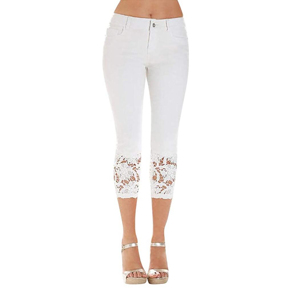 lace stretch pants