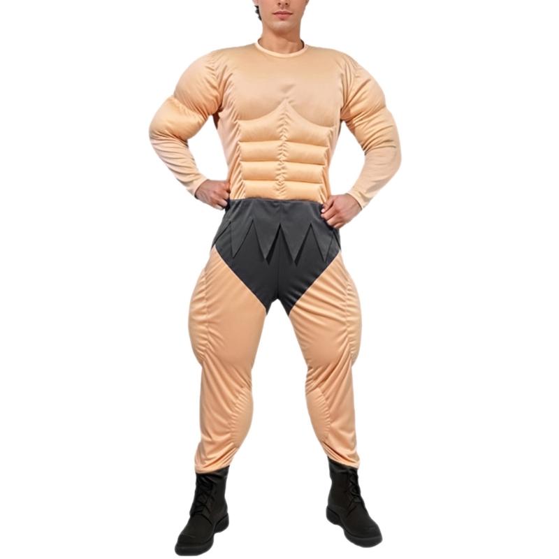 Full Body Muscle Suit Cosplay Outfit Displaying Chest Abdominal Definition Great For Stage Shows And Gatherings