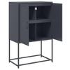 Highboard Anthracite 68.5 X 38.5 X 107 Cm Steel