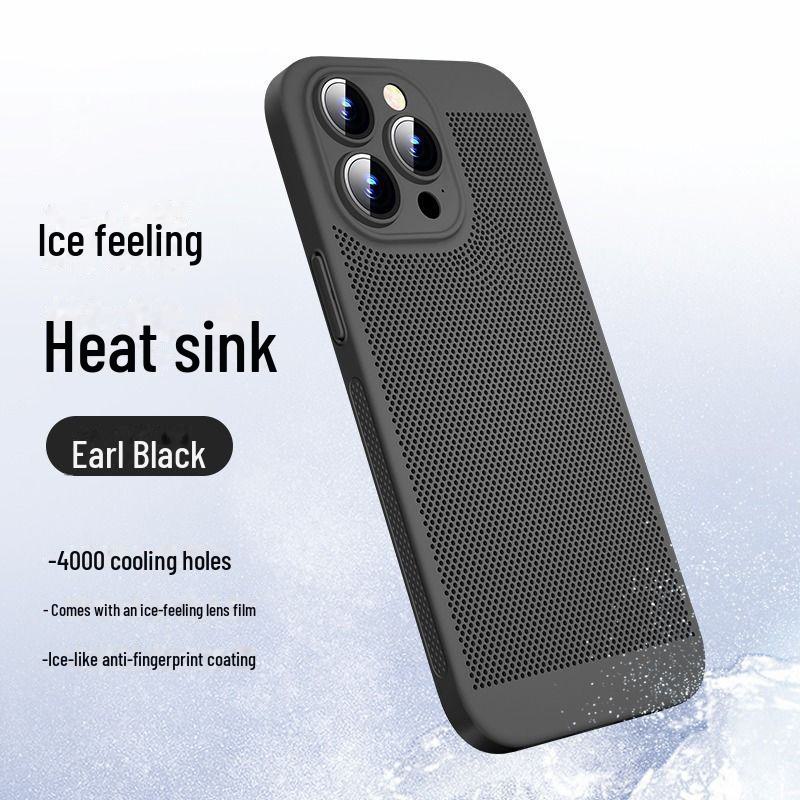 Husă mată ultra-subțire, respirabilă, pentru telefoanele Apple 11-15, cu plasă de disipare a căldurii.