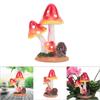Cute Animal Mushrooms Lawn Decorations Gardens Courtyard Ornaments(Red)