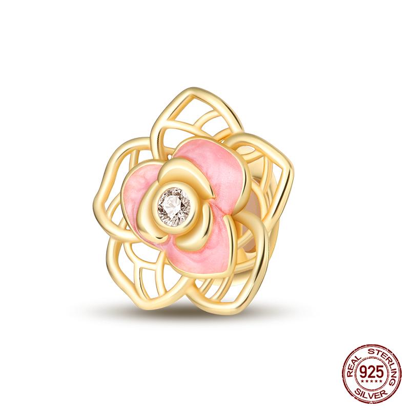 100% Copper Luminous Star Flower Butterfly Silicone Spacer Beads Fit Qikaola Original Bracelets Fine Diy Jewelry