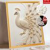 DIY Pearl Diamond Art Painting Kits for Adults and Beginners, Luxurious Peacock Sparkling Painting Craft Home Wall Decor Handmade Gift