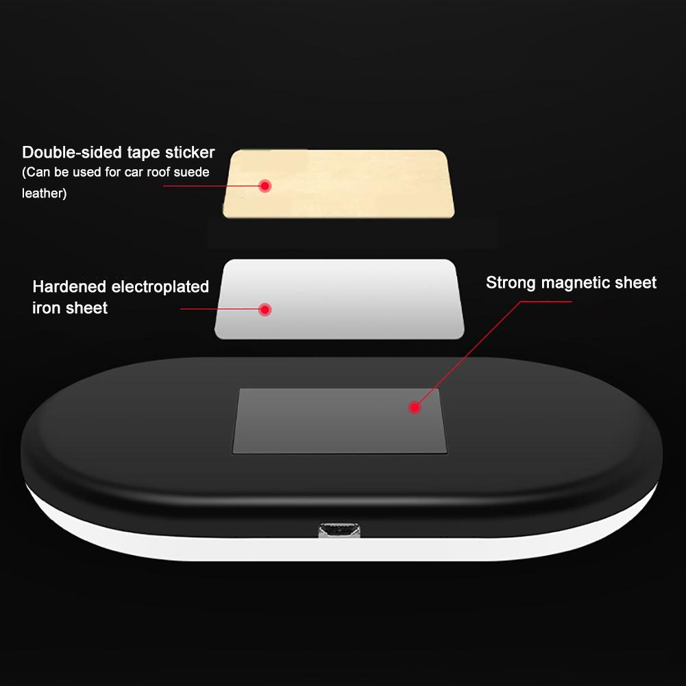 Car Roof Light Interior Lighting Magnetic Ceiling Atmosphere Light Reading Light Cabinet Bedroom Lighting Wireless USB Charging Dome Lights 6