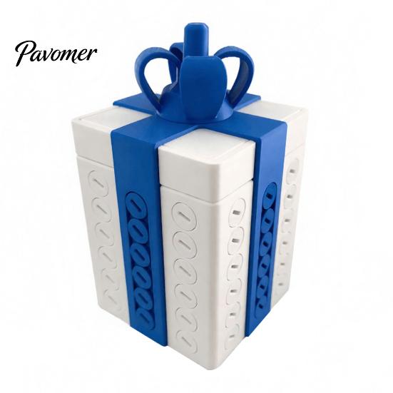 Holiday Gift Packaging 3D Printed Puzzle Box with Hidden Storage Compartment for Pranks And Decorative Bow Shaped Boxes Party Surprises, Reusable