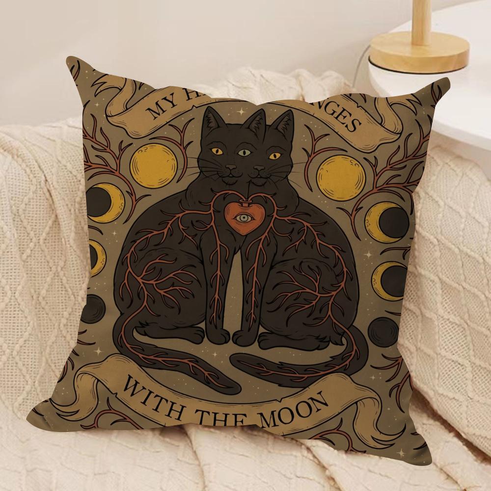 

Retro Cat Cushion Cover Soft Plush Throw Pillow Cover DoubleSided Printed Cushion Case Cozy Sofa Home Decor 30x30cm
