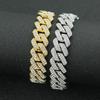 Men's Hip Hop Full Diamond Cuban Chain Bracelet - Trendy European & American Hand Jewelry
