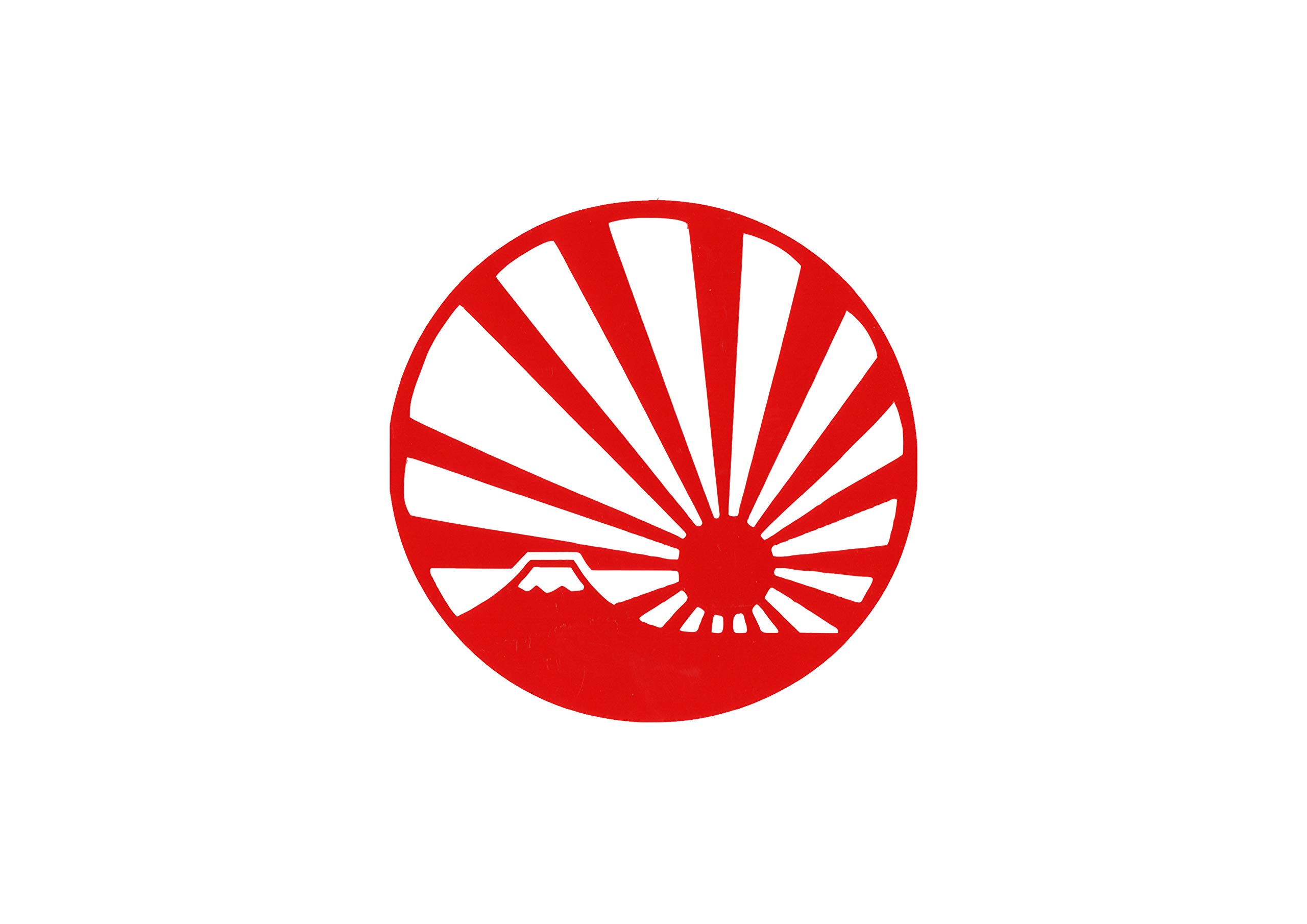 Rising Sun Flag Sticker Round Red Rising Sun Flag National красный