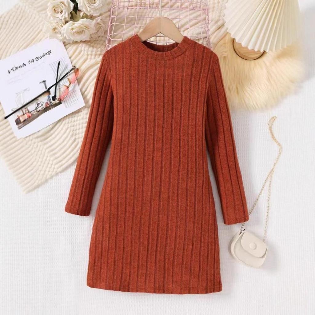 2025 Fall/Winter Slimming European & American Girls' Warm Dress