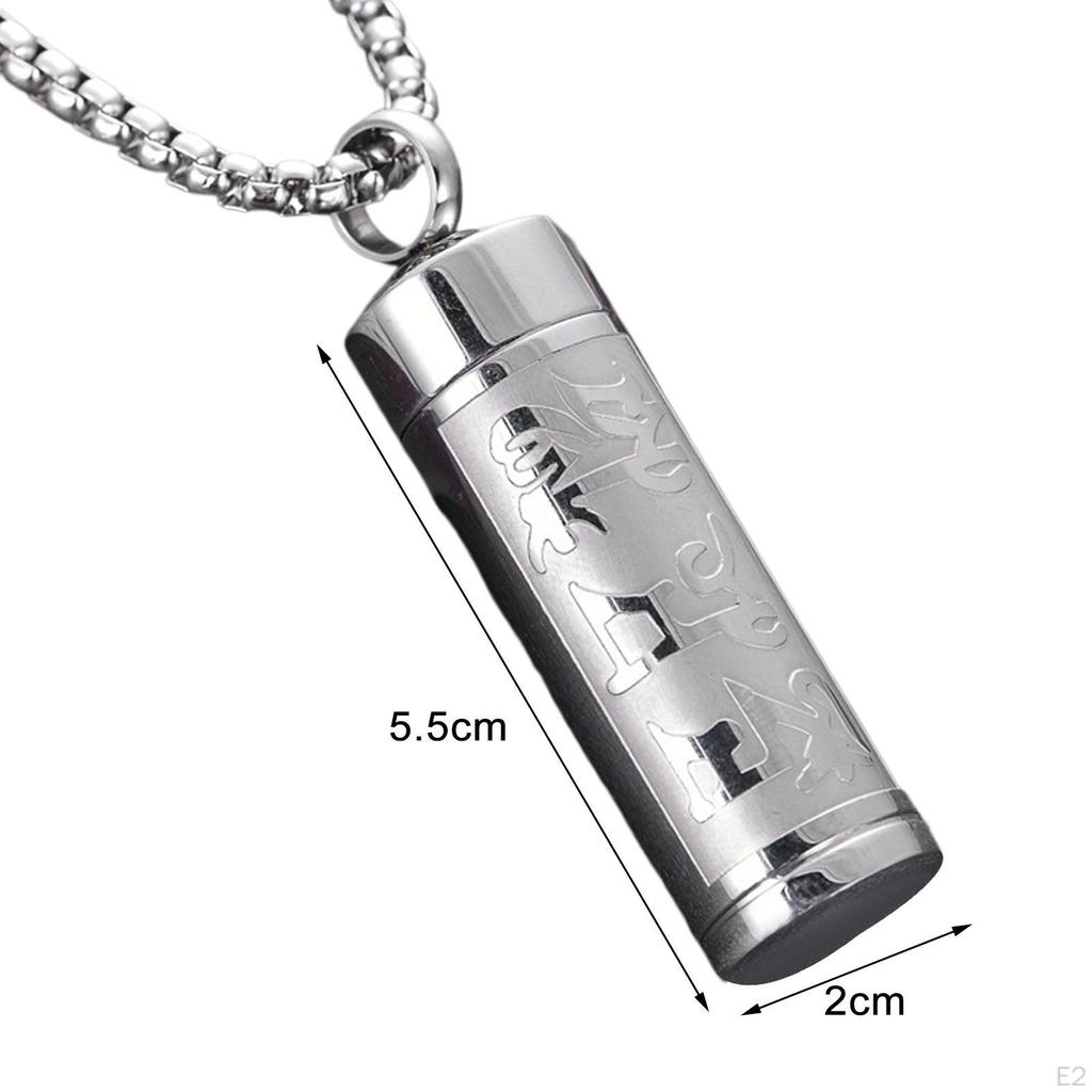 Urn Necklace Cremation Jewelry Keepsake Fashion Lockets Creative Gift Charms Cylinder Men