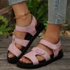 Women Sandals Summer Flat Round Head Shoes Casual Comfortable Non-slip Sandals Open Toe Geometric Slippers Sandalias De Mujer