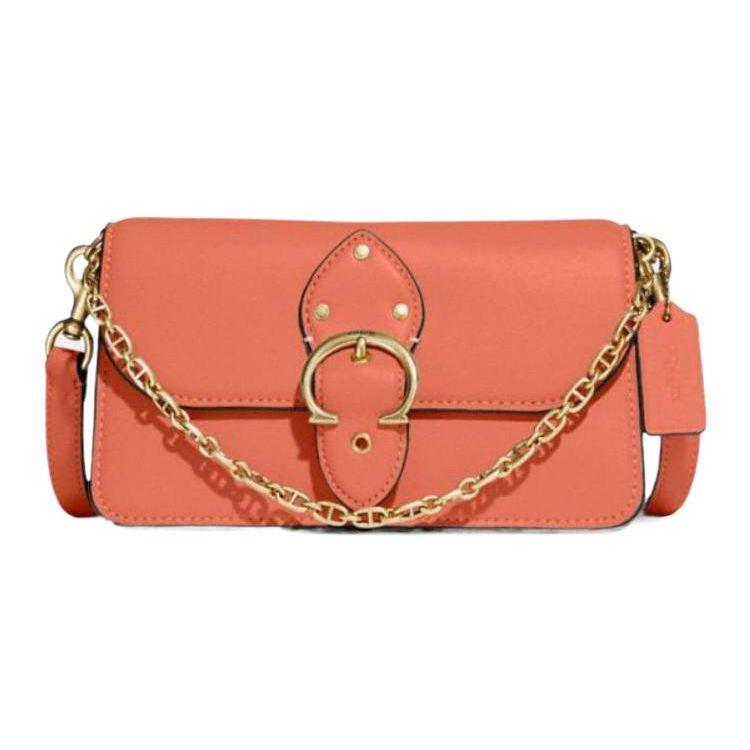 

Coach Beat 21 Leather Flap Detachable Shoulder Strap Handheld Crossbody Bag Small Women bags Light-Coral 4763-B4NOH Basic Set (Bag+Dust Bag)