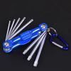 Metal Handle Portable Folding Hex Wrench Folding Allen Wrench Set  Automotive Maintenance