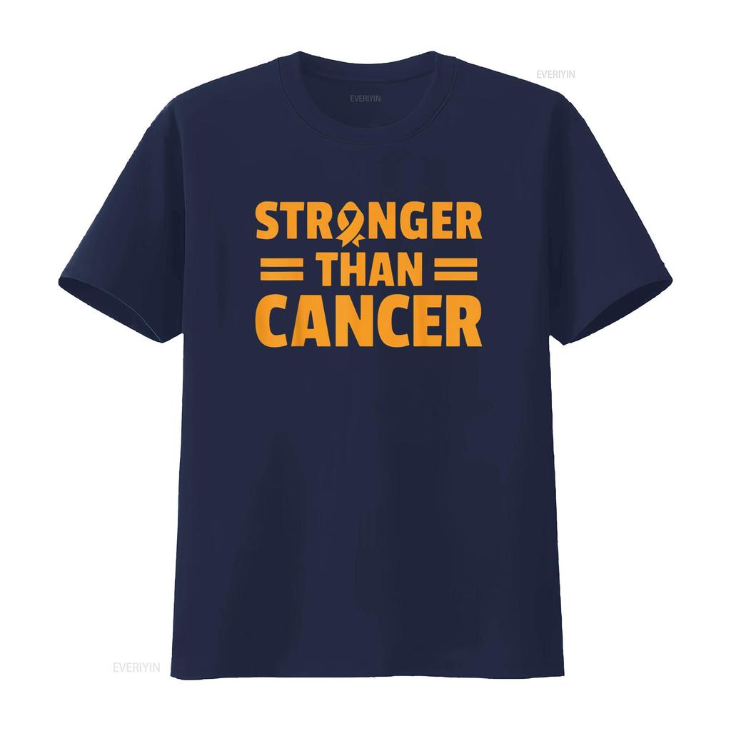Womens Stronger Than Cancer Leukemia Awareness Survivor T Shirt Black vintage Washed Comfortable Casual fashion Soft streetwear