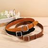 Korean Imitation Suede Velvet Leather Belt Women'S Casual Simple Silver Square Buckle Suede Belt With Jeans