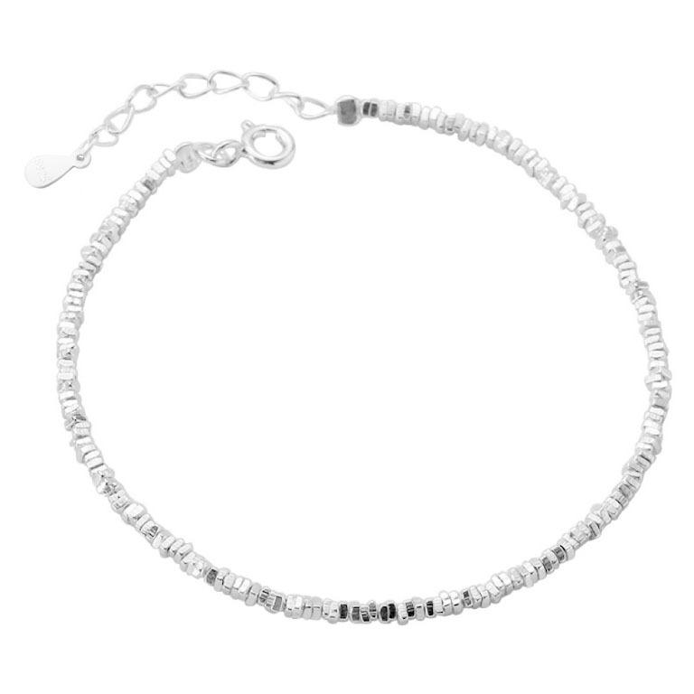 S925 Sterling Silver Shattered Silver Two Bracelets Female Fine Hand Ornaments