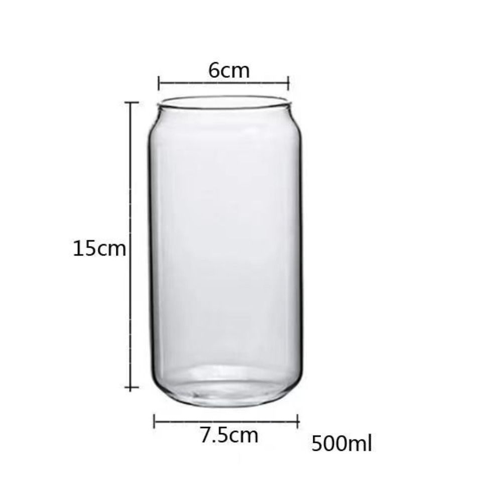 350ml/550ml Glass Cola Cold Drink Water Cup Coffee Juice Straw Mug Portable Milk Glass Cup