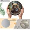 2D Flat 1pc Cool Bear Aluminium Decoration Plaque, Russian Lettering Sign, Home Decor, Bar Decor, Cabin Decor, Patio Decor