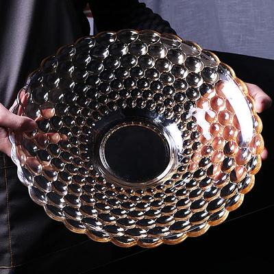 Piatto da frutta in cristallo di alta gamma, stile europeo, lusso leggero, per la casa, grande, per l'ufficio, inaugurazione della casa