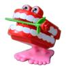 Funny Cartoon Teeth Denture Foot Wind Up Clockwork Educational Kids Spring Toy