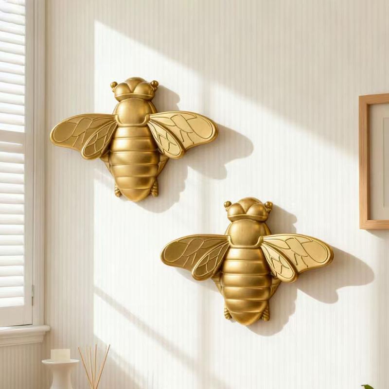 Golden Bee Decoration Creative Insect Hanging Decoration Home Bedroom Dining Room Wall High-End Artistic Wall Hanging Gift