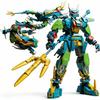 2 In 1 Blue Dragon Mecha Building Blocks Transforming Robot Blocks Divine Beast Blue Dragon Blocks Boys Toys Kids Holiday Gifts