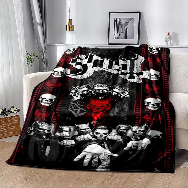 29 Stil Ghost Band Papa Emeritus Heavy Metal Dunkel Weiche Plüschdecke, Flanell Überwurfdecke für Wohnzimmer Schlafzimmer Bett Sofa