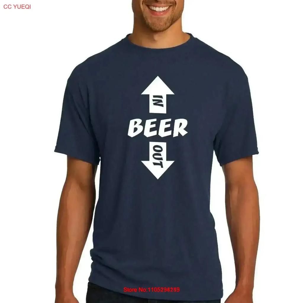 BEER IN AND OUT Funny Drinking Party T Shirt up to 5x vintage Washed Stretched Soft Versatile Comfortable fashion vintage